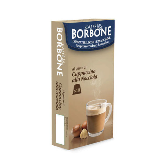 Nespresso-compatible Borbone Cappuccino Nocciola capsules