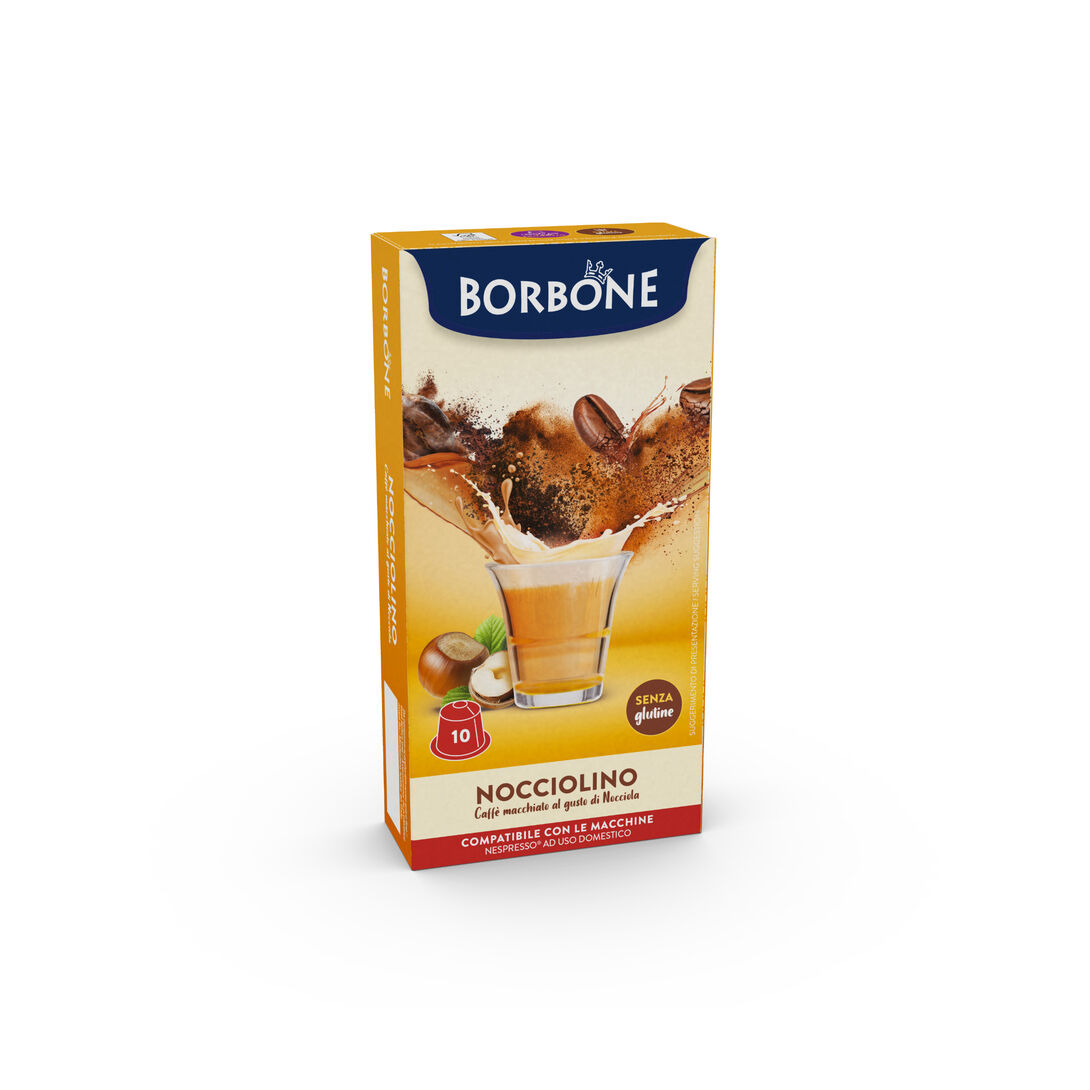 10 Capsules Borbone For Soluble Beverage NOCCIOLINO